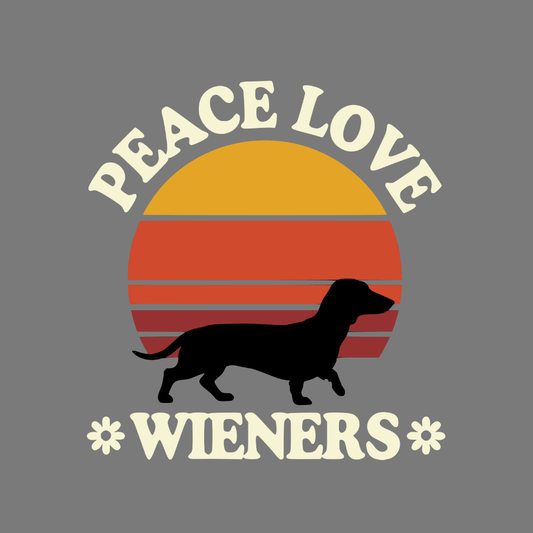 Peace Love Wieners Sunset Graphic Print item