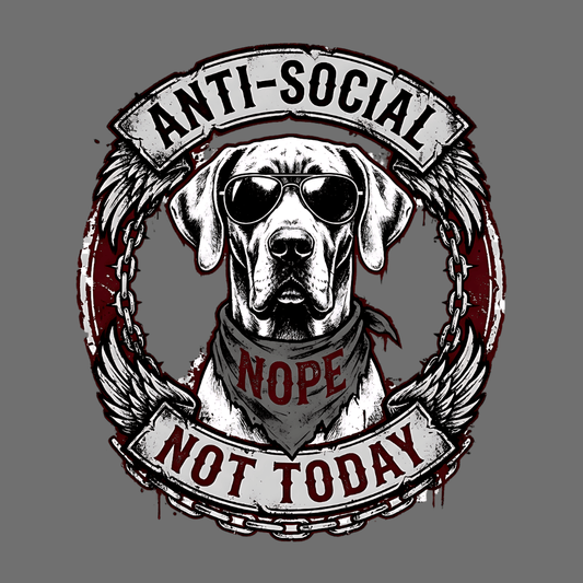 Anti-Social Nope Not Today Graphic Design Product