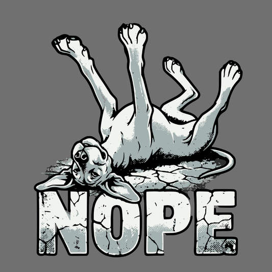 Funny Nope Dog Lying On Back T-shirt Product