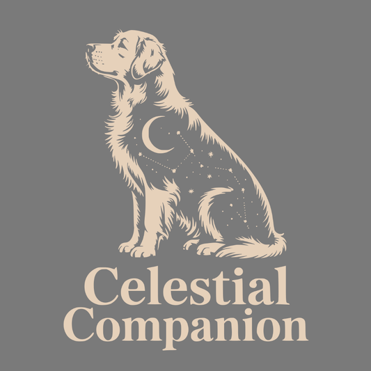 Celestial Companion Dog Graphic Art for Pet Lovers