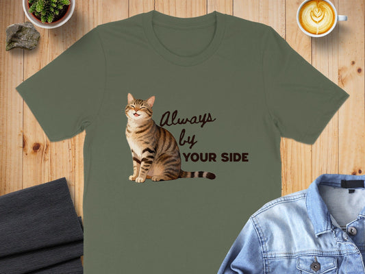 Always by Your Side Cute Cat Graphic Design Shirt