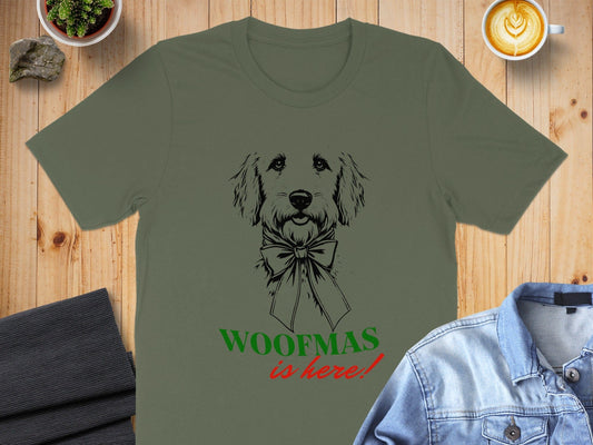 Woofmas Is Here Festive Dog Shirt Ideal for Celebration