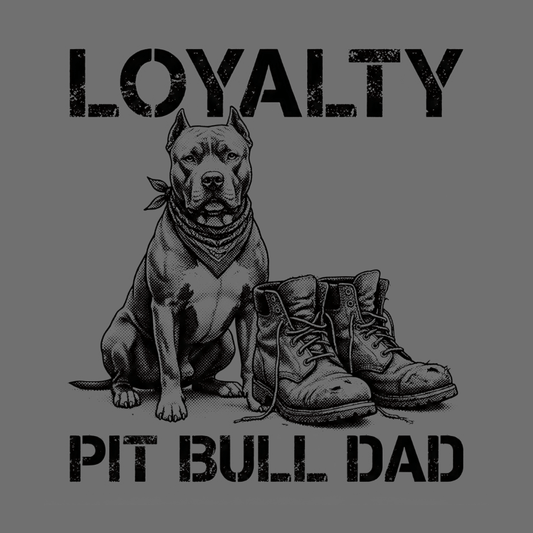 Loyalty Pit Bull Dad Graphic T-Shirt