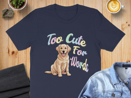 Too Cute For Words Graphic Tee with Adorable Dog