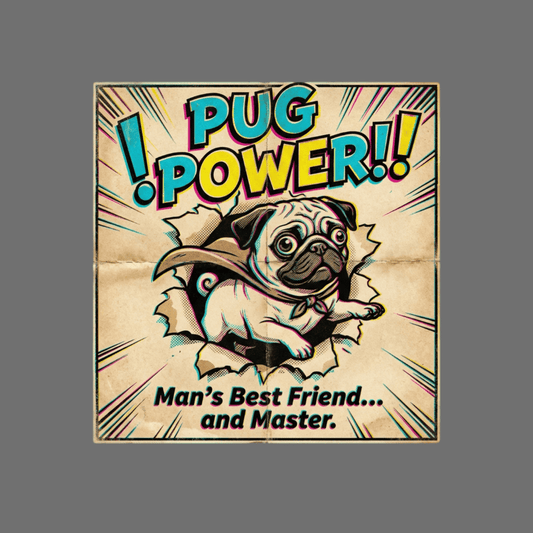 Pug Power Man's Best Friend and Master Graphic product