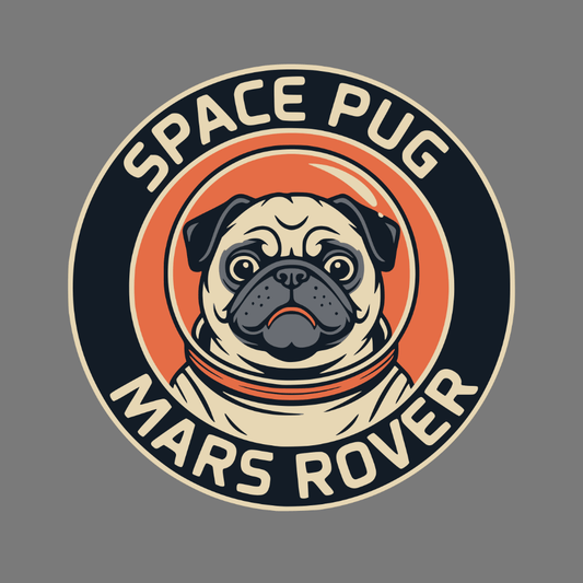 Space Pug Mars Rover Embroidered Patch product