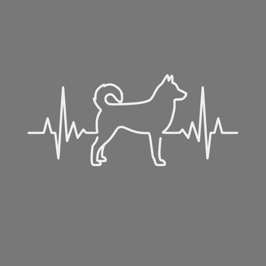 Heartbeat Pulse Design with Dog Silhouette T-shirt