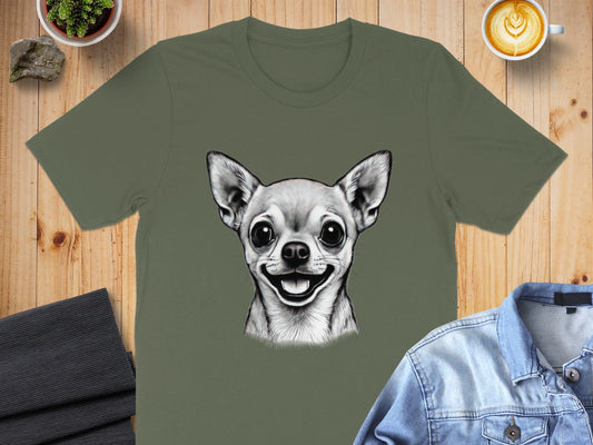 Adorable Chihuahua Face Artwork T-shirt