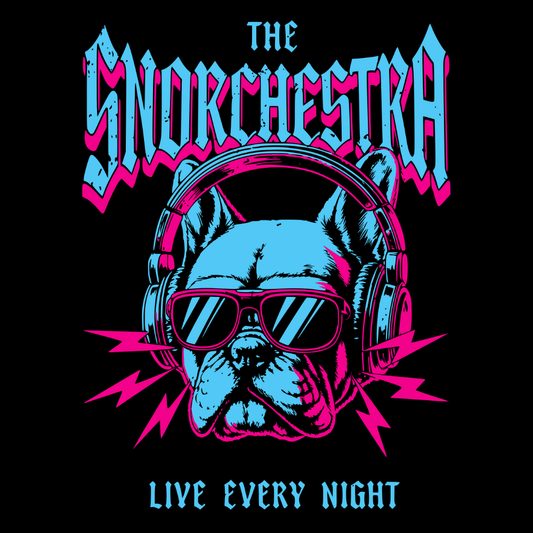 The Snorchesta Live Every Night Graphic Design Shirt