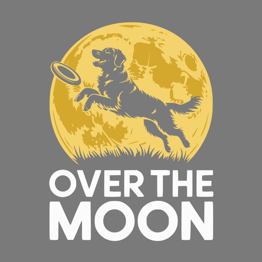 Over the Moon Frisbee Dog Art Design Product