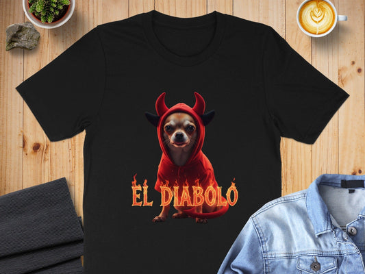 Adorable El Diablo Chihuahua Graphic T-shirt