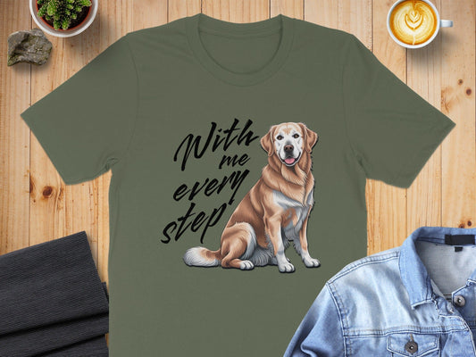 With Me Every Step Dog Graphic T-Shirt