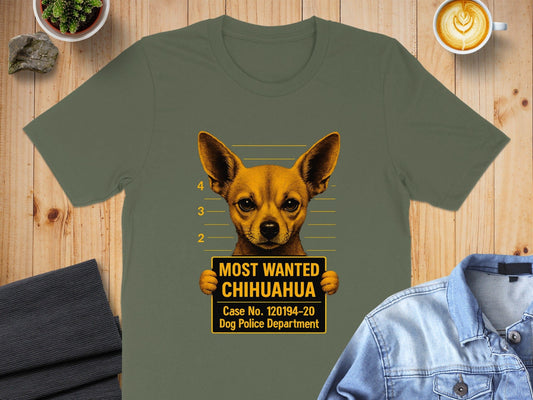 Most Wanted Chihuahua Funny Graphic Tee Shirt product
