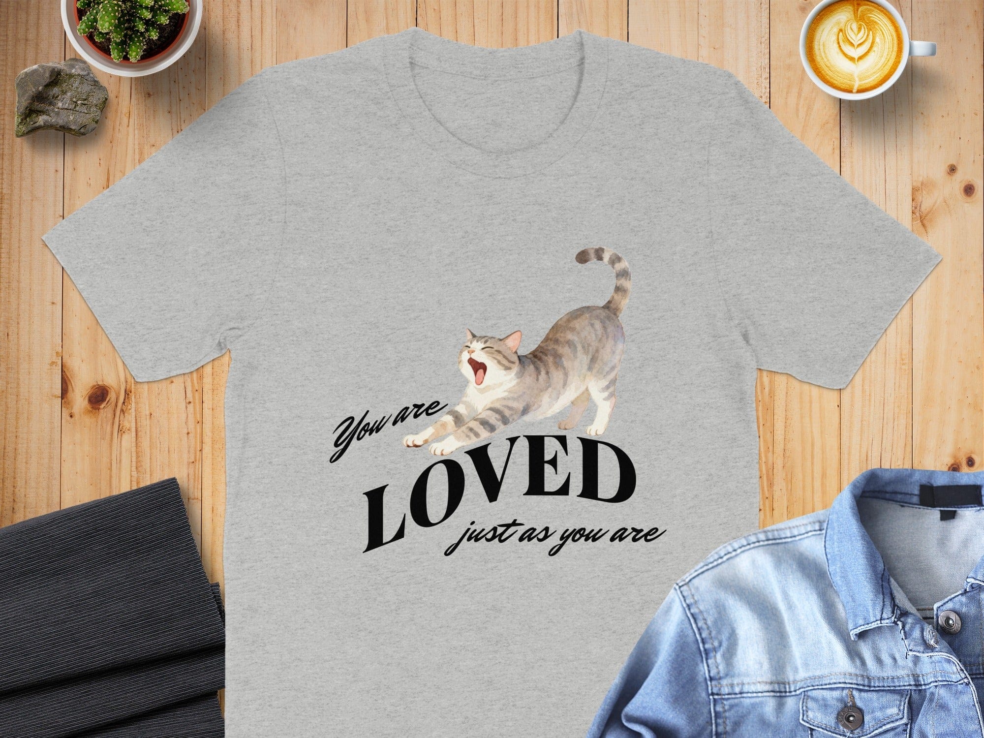 You Are Loved Just as You Are Cat Graphic T-Shirt