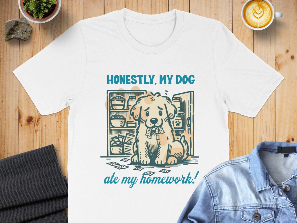 Honestly My Dog Ate My Homework Funny Shirt
