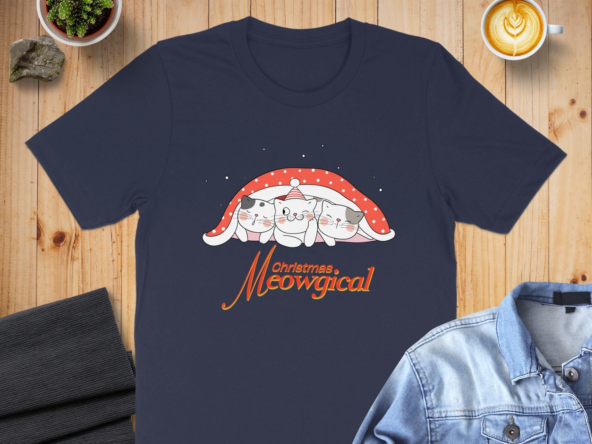 Christmas Meowgical T-shirt for Cat Lovers