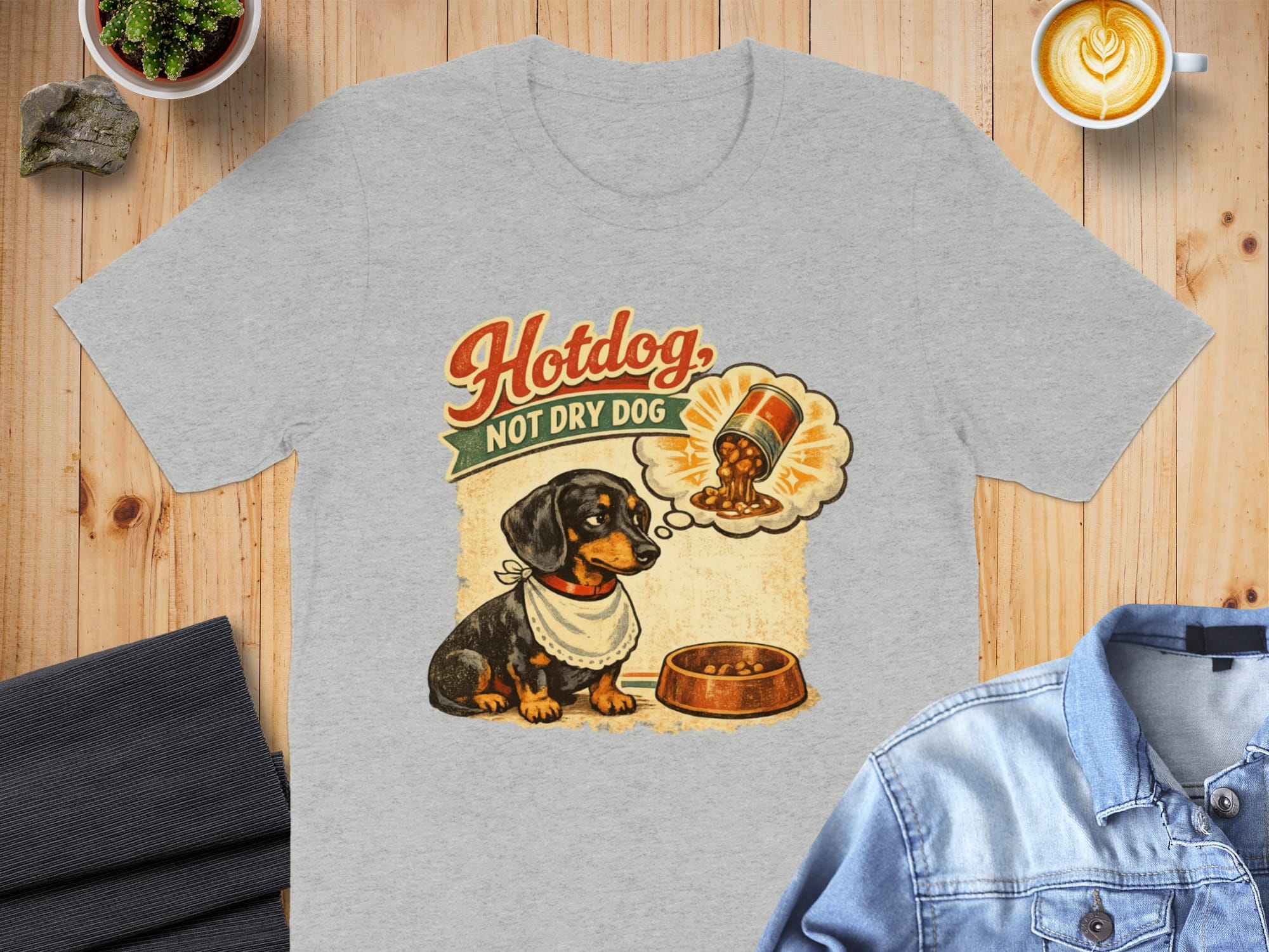 Hotdog Not Dry Dog Graphic Tee Shirt for Dog Lovers