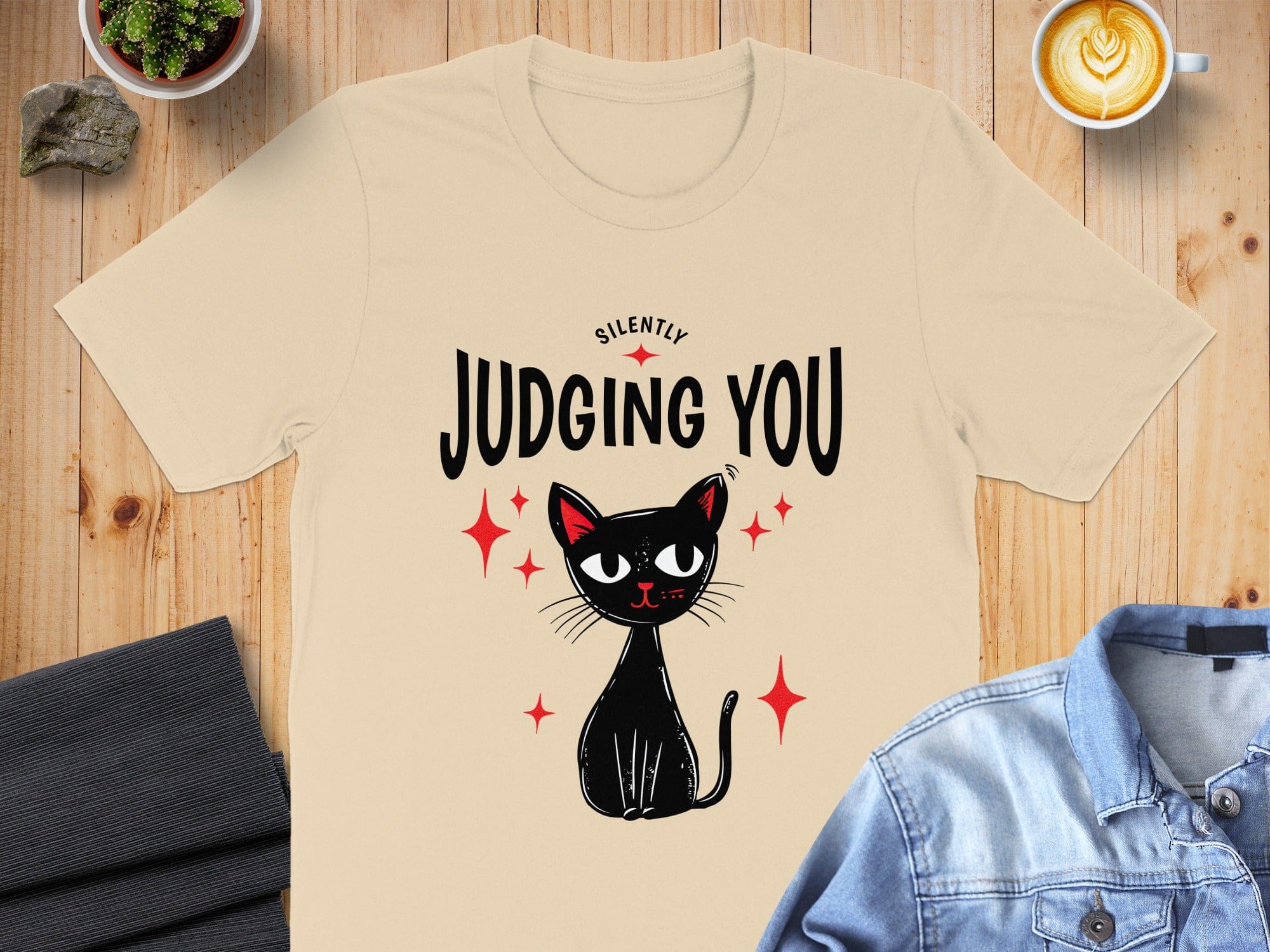 Silently Judging You Cat Graphic T-Shirt Product