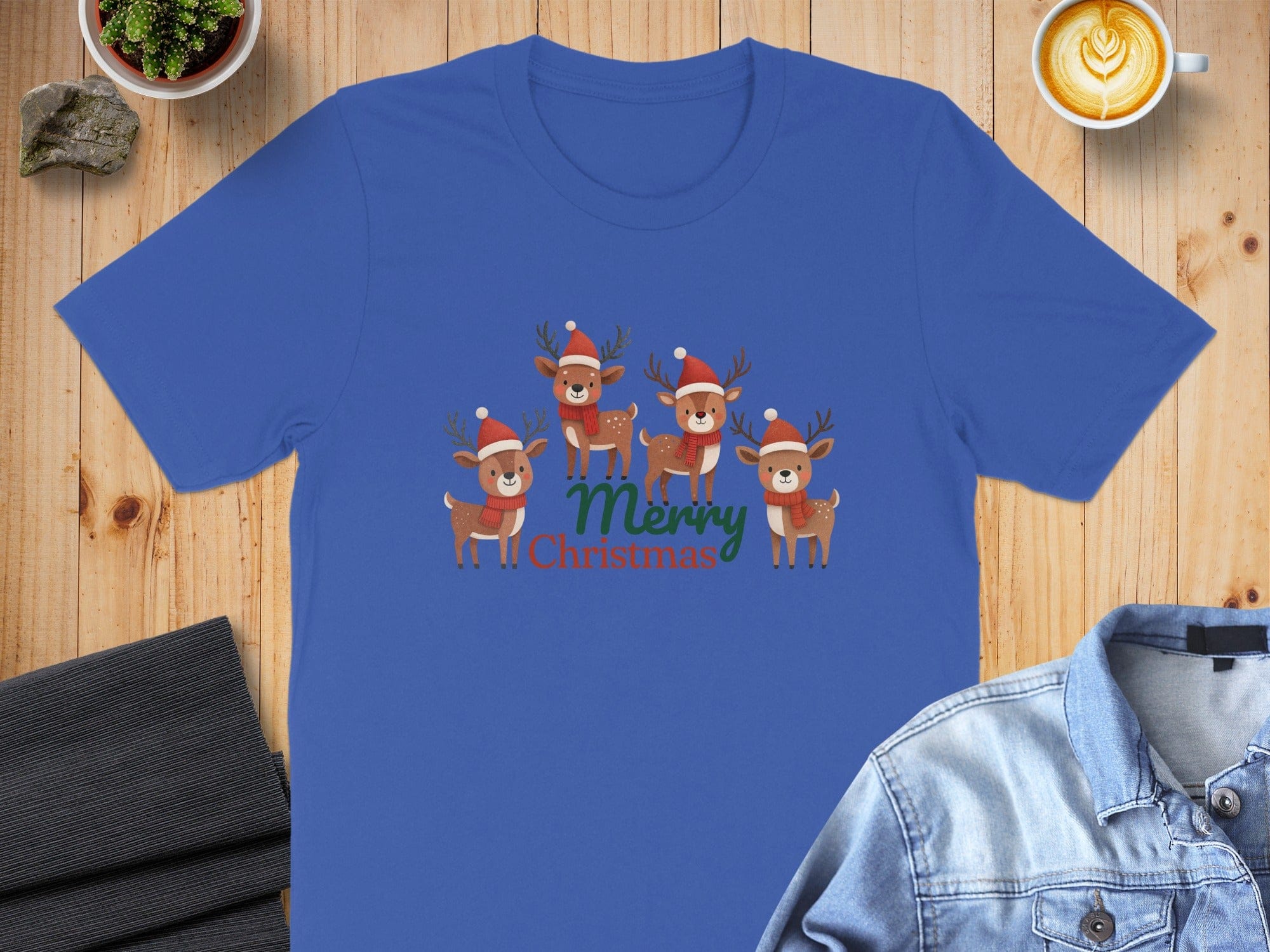 Adorable Reindeer Merry Christmas T-shirt