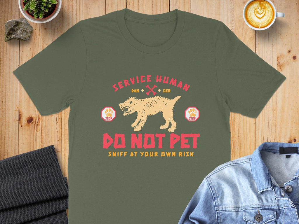 Service Human Danger Do Not Pet T-shirt product