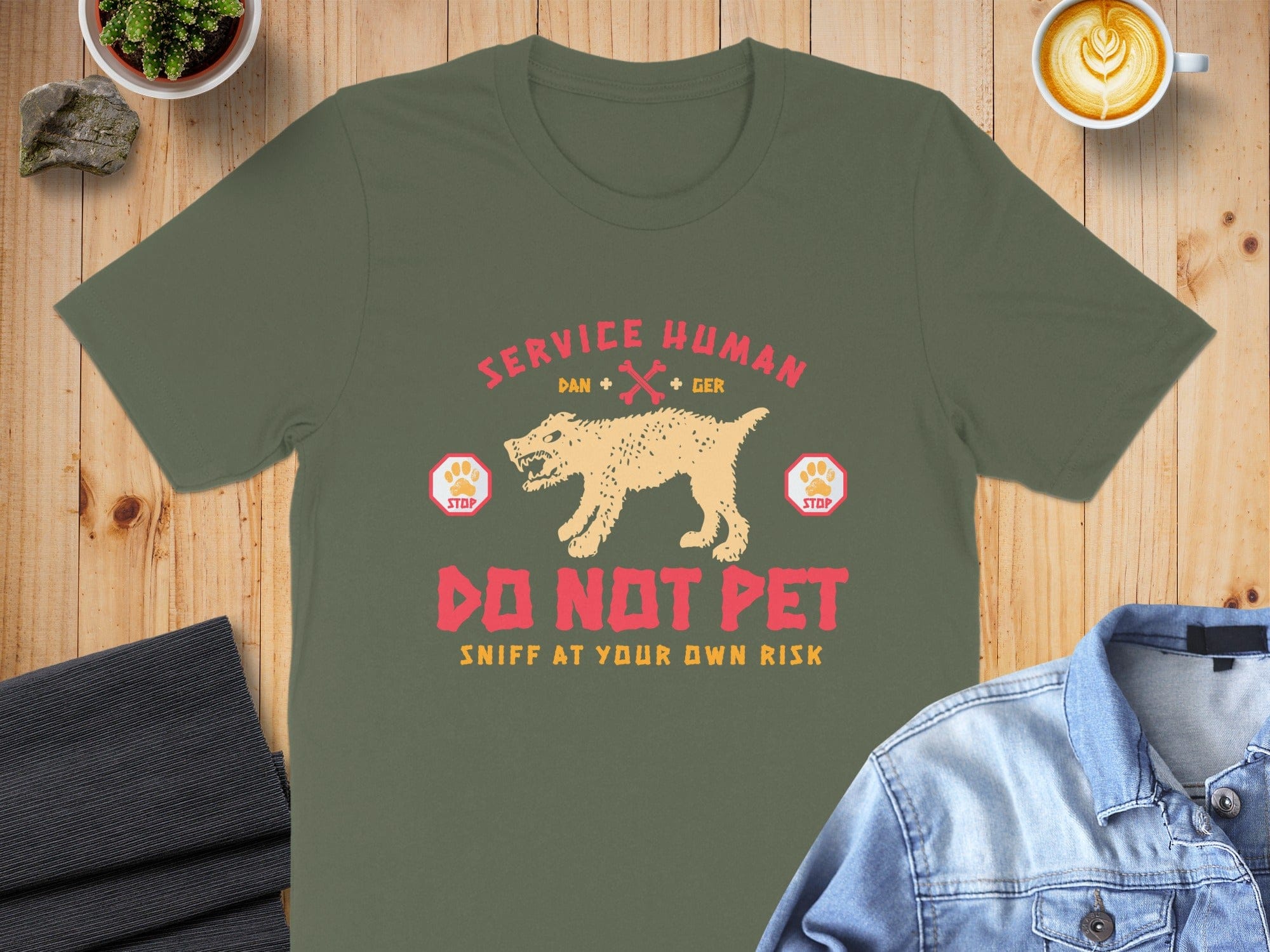 Service Human Danger Do Not Pet T-shirt product