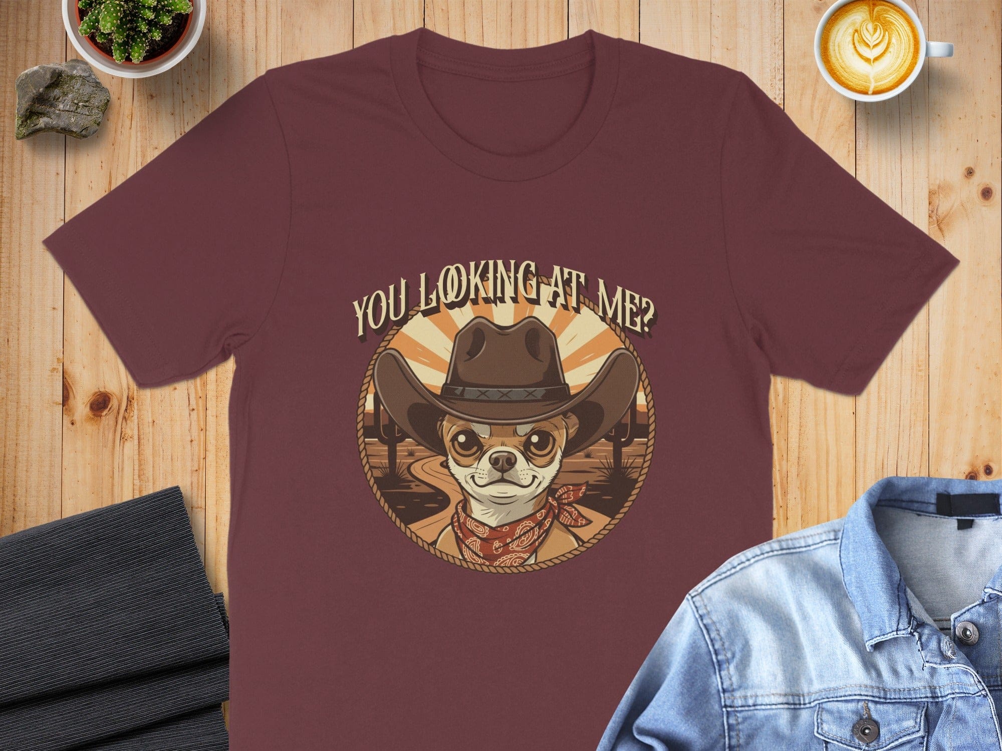 You Looking At Me Cowboy Dog T-Shirt