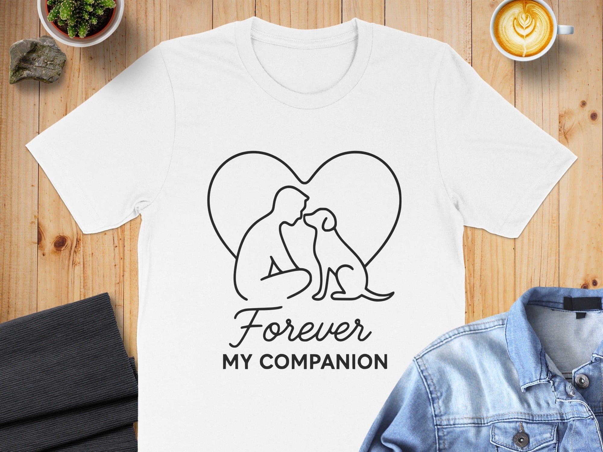 Forever My Companion Heart Illustration Shirt