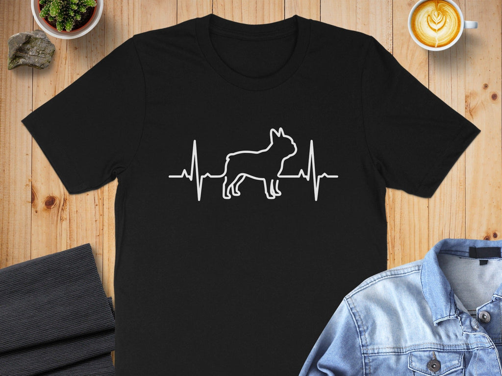 French Bulldog Heartbeat Design T-shirt