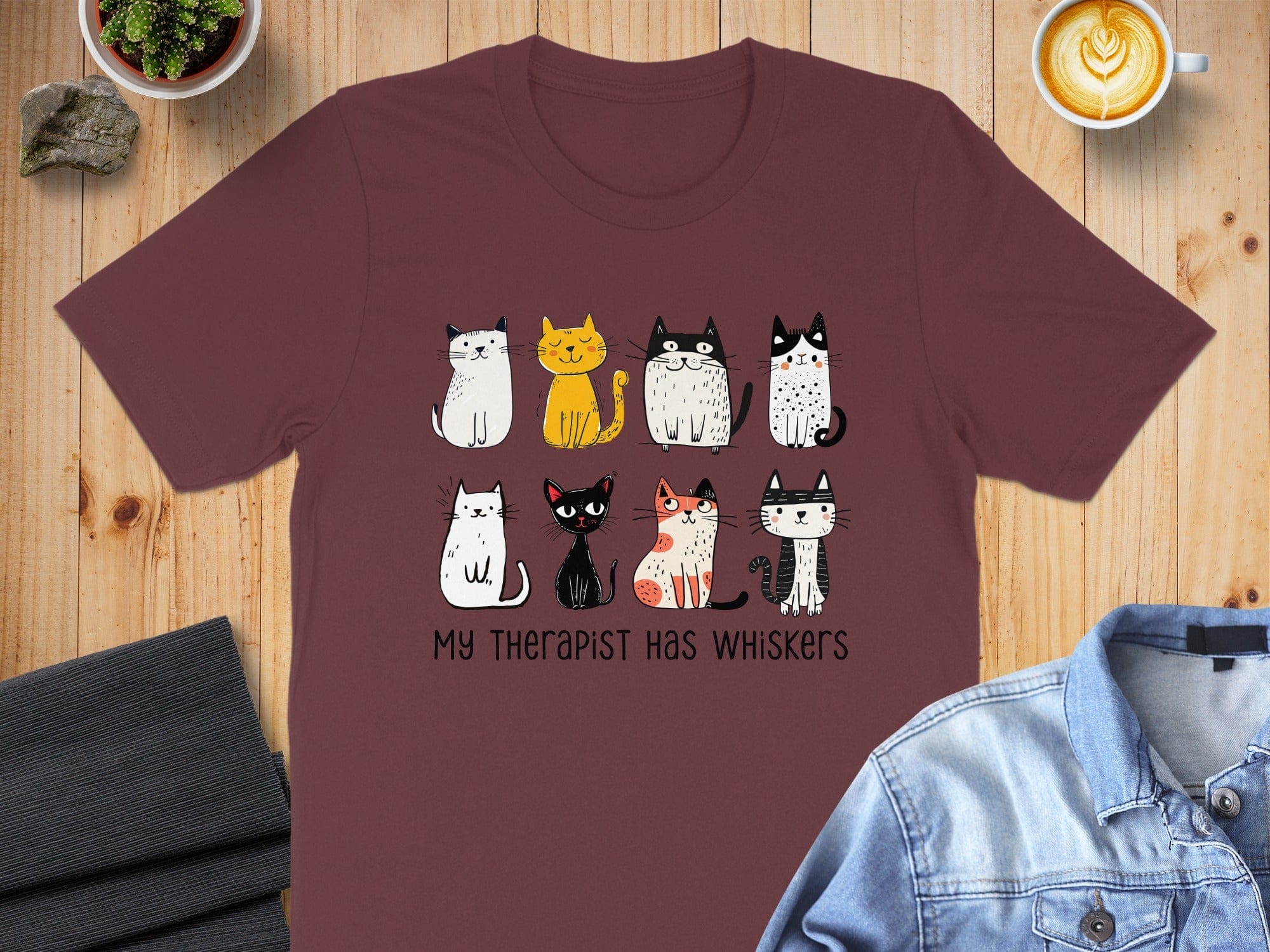 My Therapist Has Whiskers Cute Cats T-Shirt