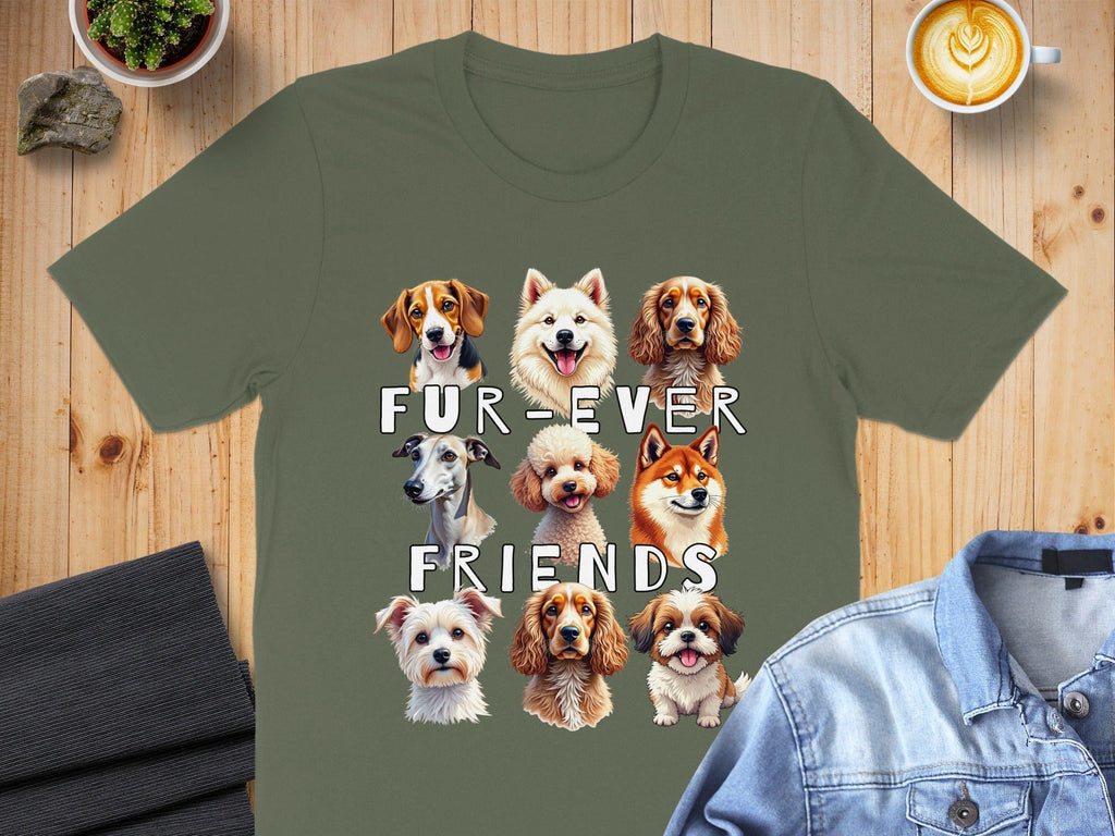 Fur-ever Friends Dog Illustration T-Shirt