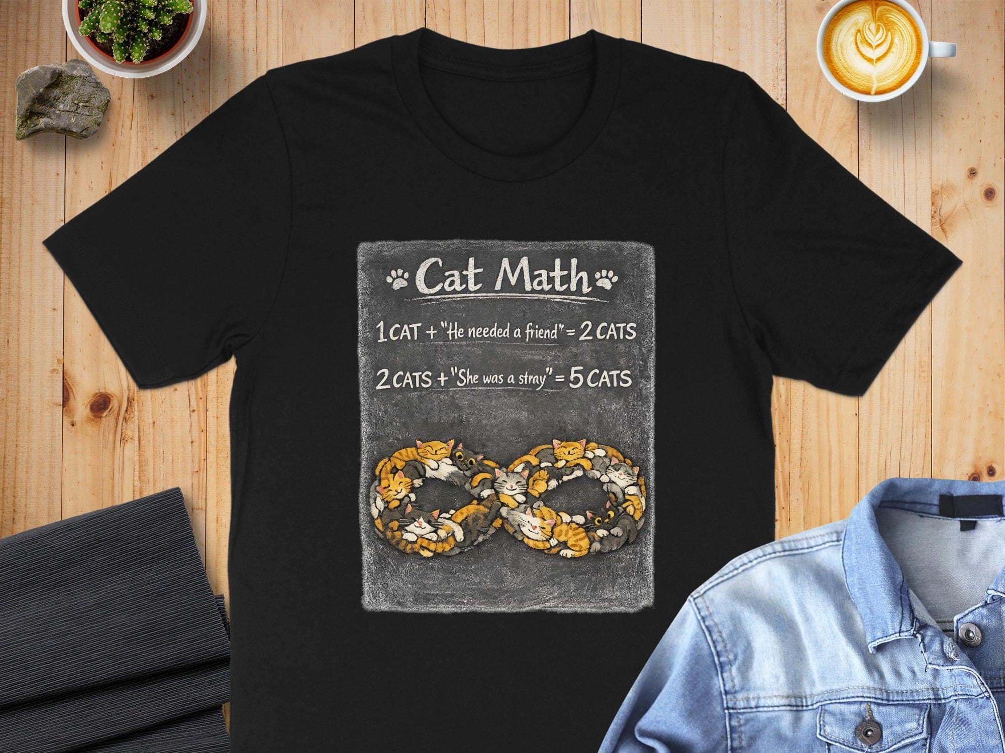 Cat Math Funny Cat Lover T-Shirt Gift for Cat Owners