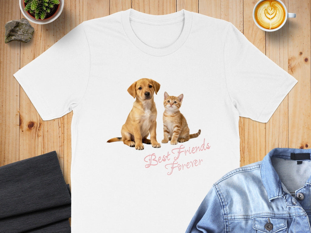 Best Friends Forever Dog and Cat Graphic Shirt