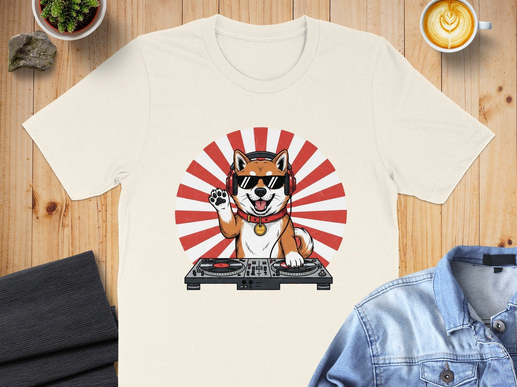 Shiba Inu DJ Graphic Cool Unisex T-Shirt Product