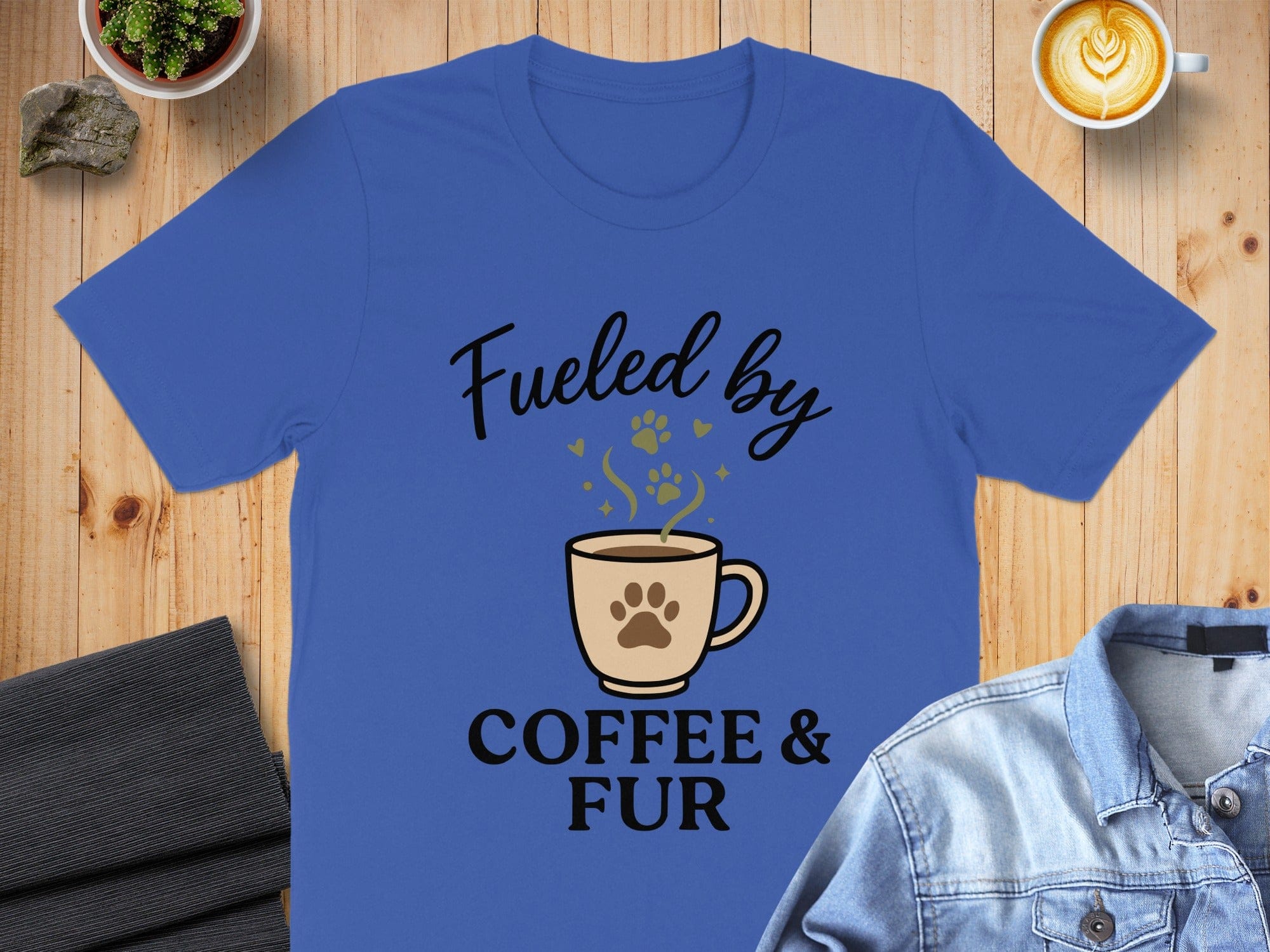 Fueled by Coffee and Fur Graphic T-Shirt