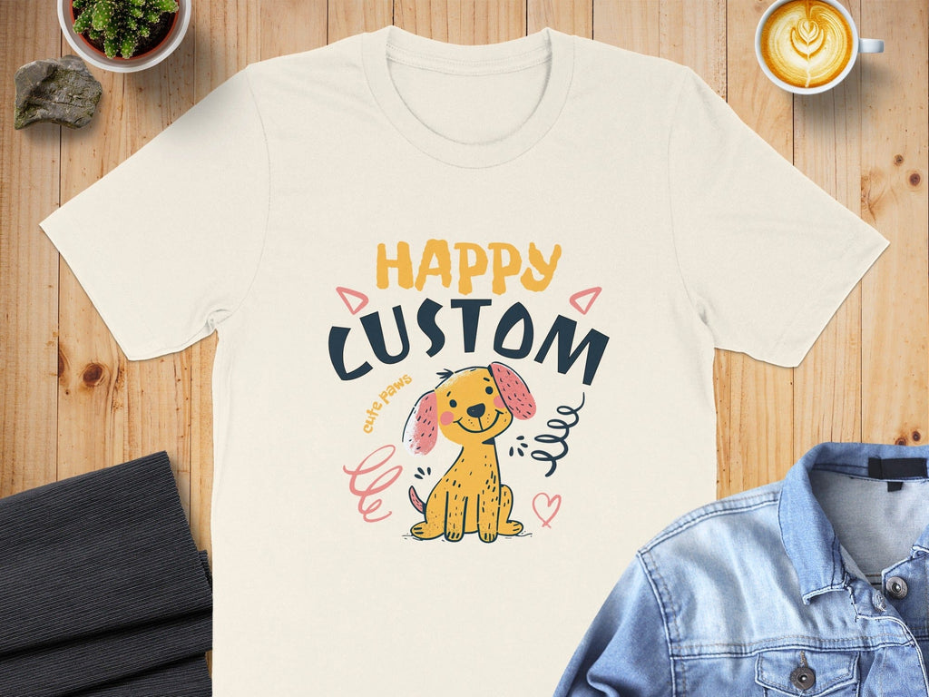 Happy Custom Cute Friend Dog Printed Shirt
