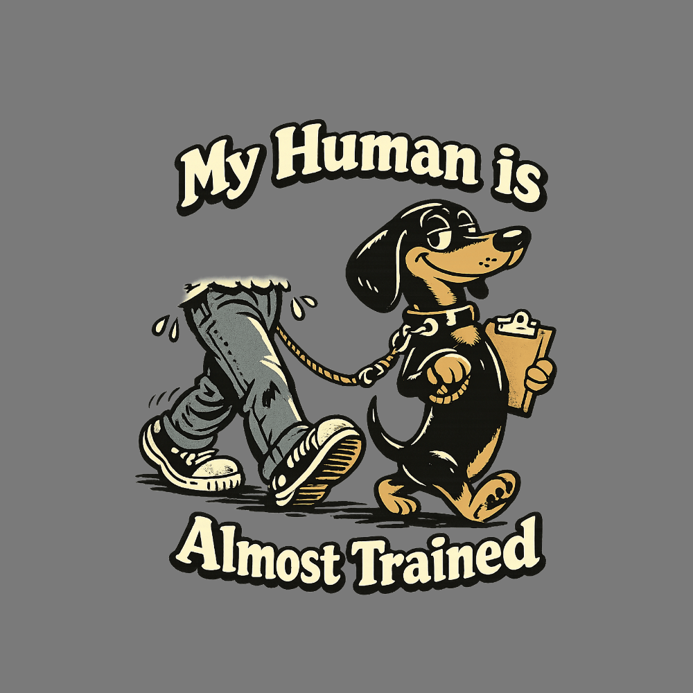 My Human is Almost Trained Funny Dog Owner T-shirt