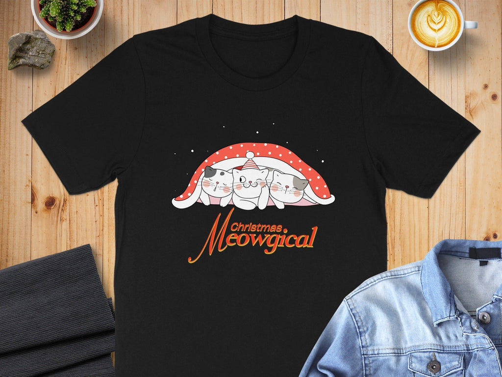 Adorable Christmas Meowgical Cats Graphic Shirt