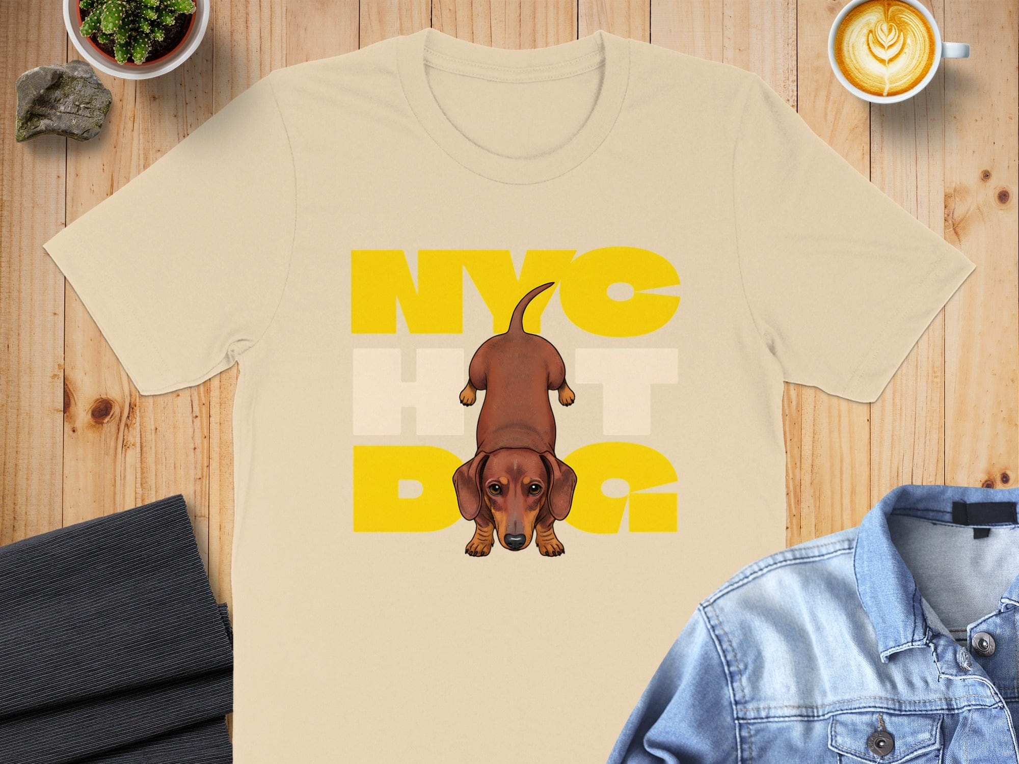 NYC Hot Dog Graphic T-Shirt for Dog Lovers