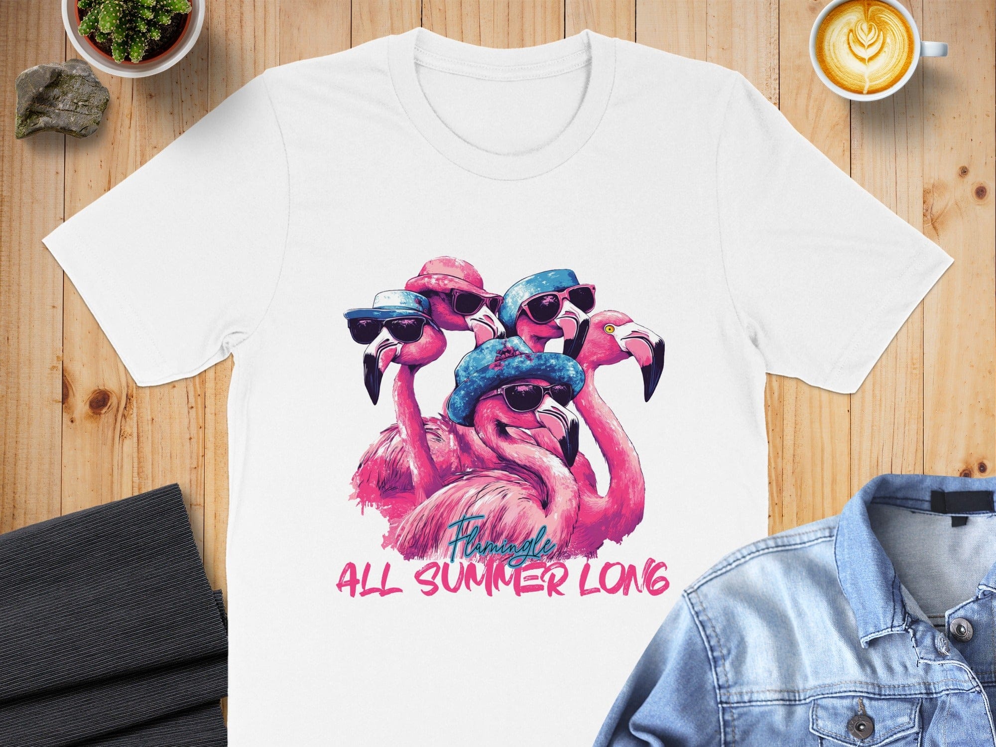 Flamingos All Summer Long Graphic T-Shirt
