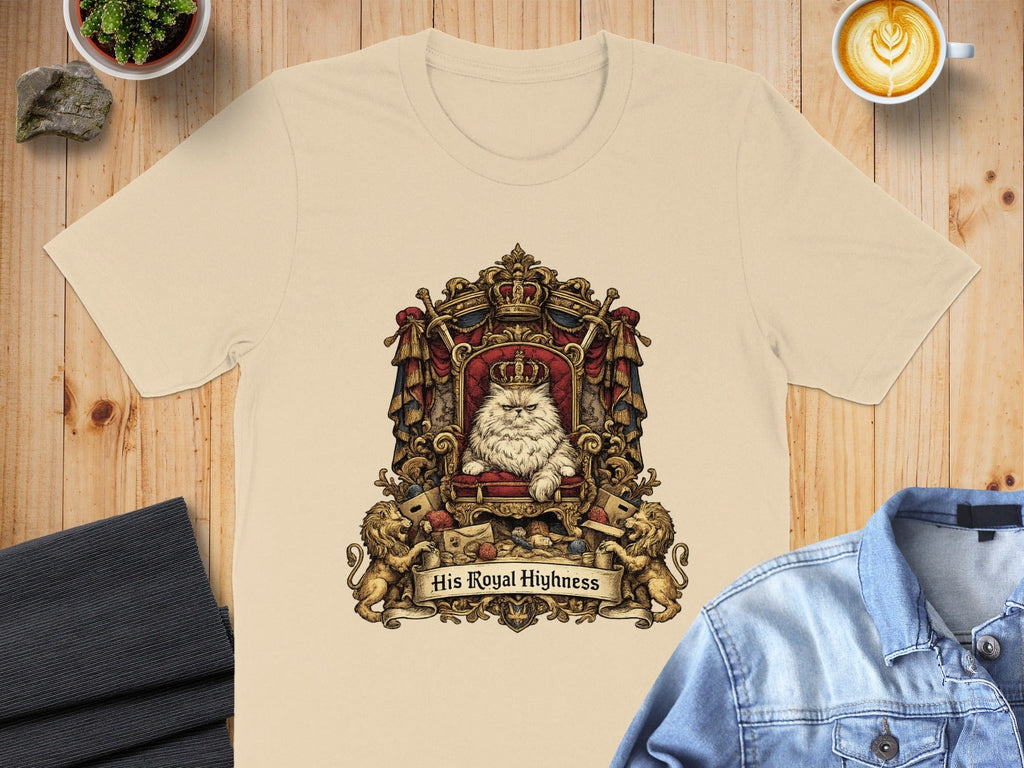His Royal Highness Majestic Cat Throne T-shirt