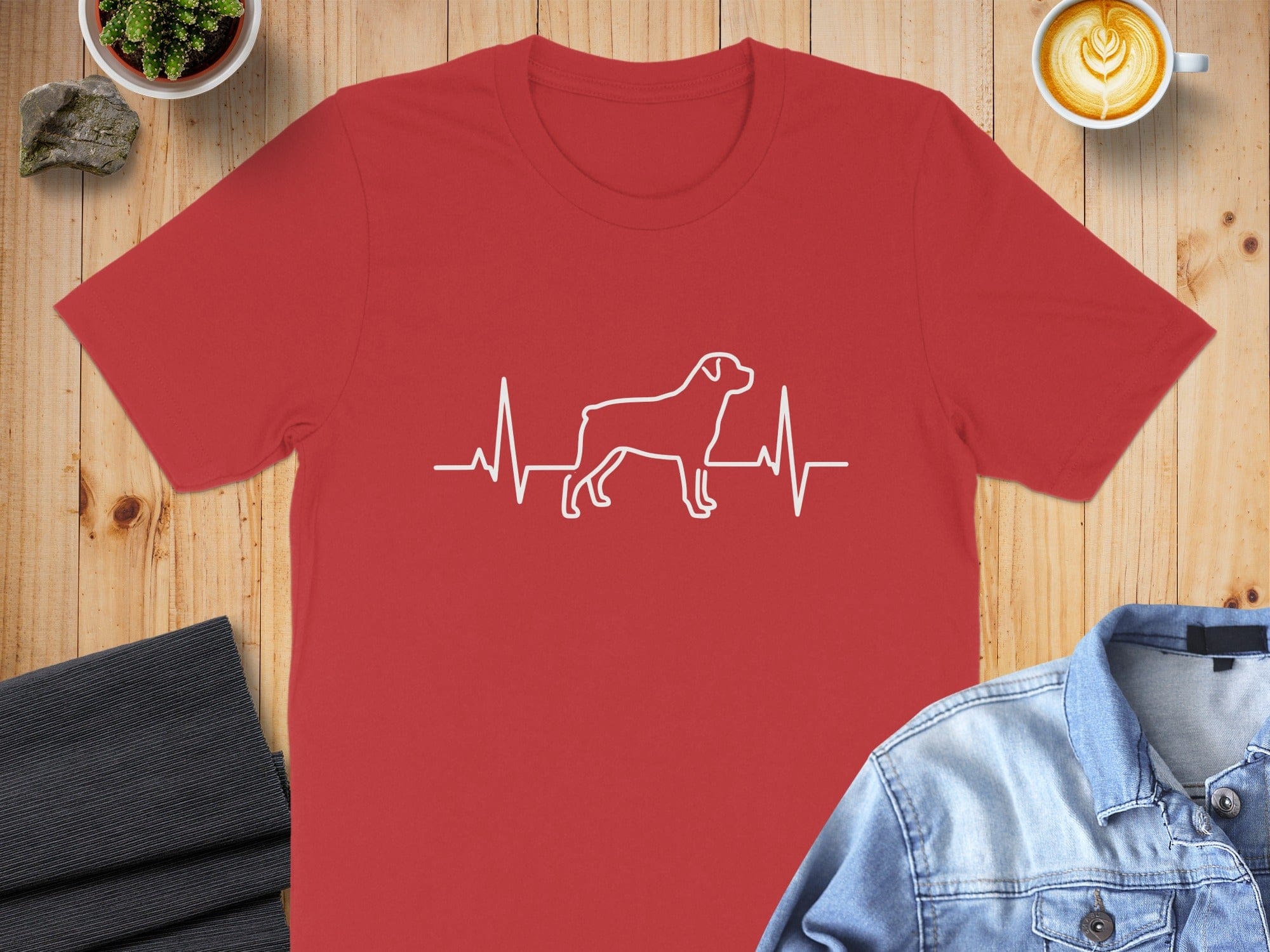 Heartbeat Design Featuring Dog T-shirt Product