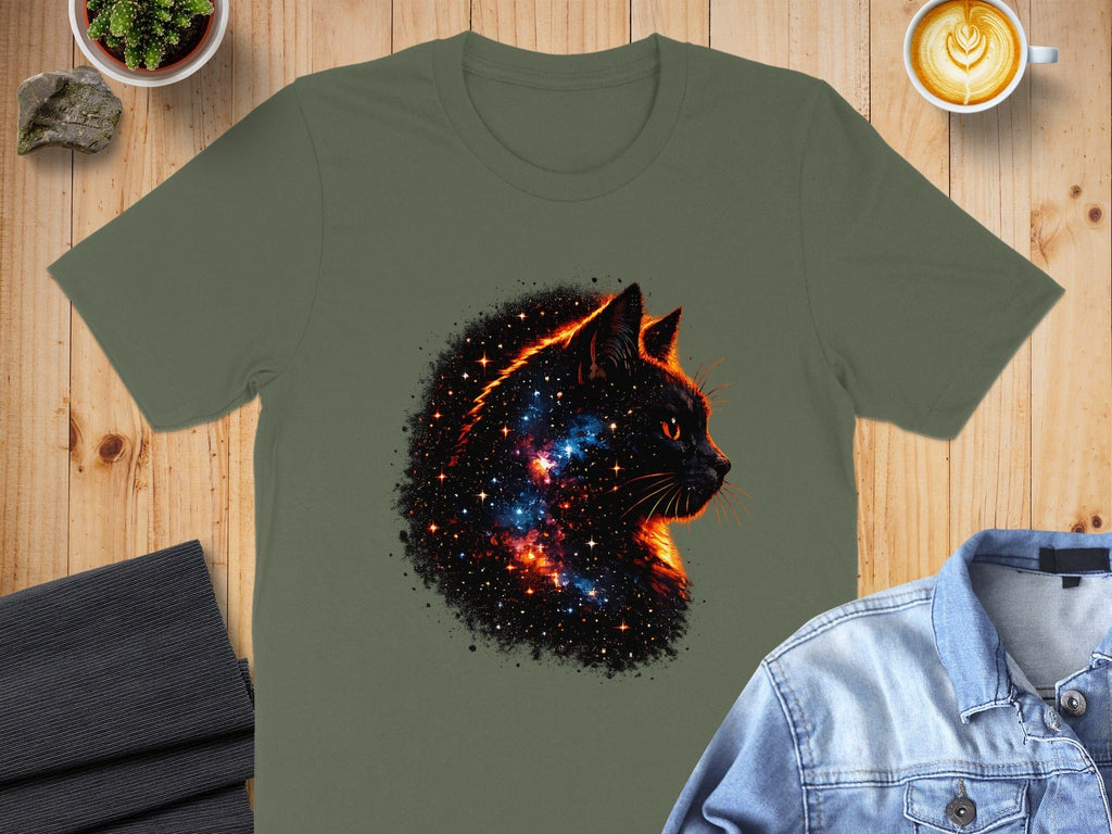 Celestial Cat Graphic Design Unisex T-shirt