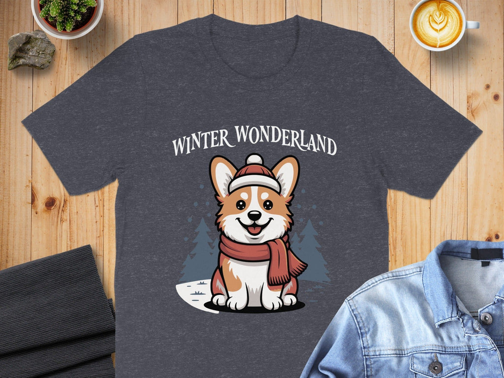 Adorable Corgi Winter Wonderland Graphic Tee