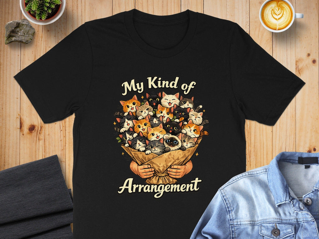 My Kind of Arrangement Cute Cat Bouquet T-Shirt