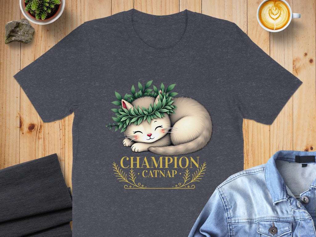 Champion Catnap Cute Sleeping Cat Graphic T-Shirt