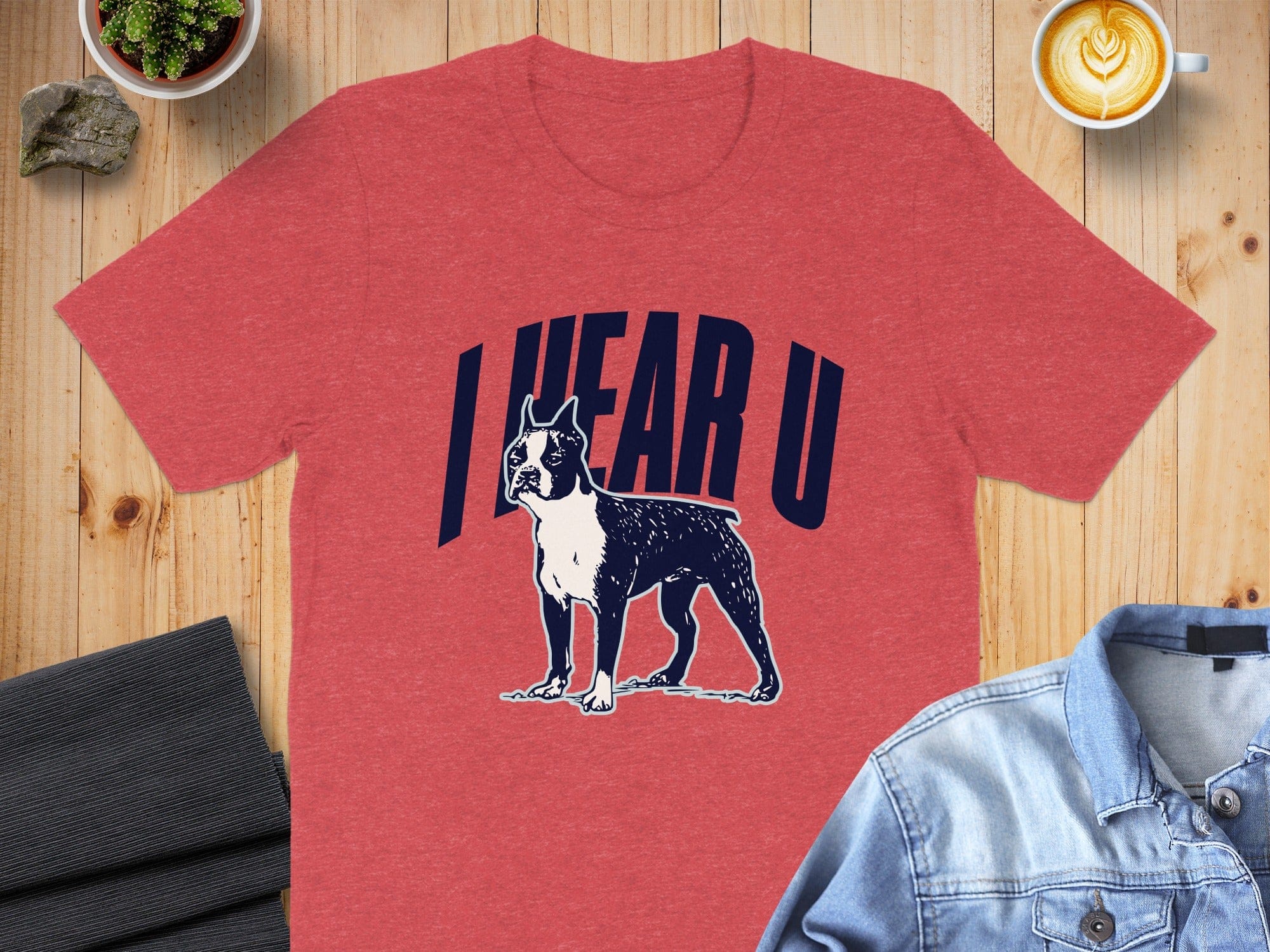 I Hear U Graphic Dog Design Statement T-shirt