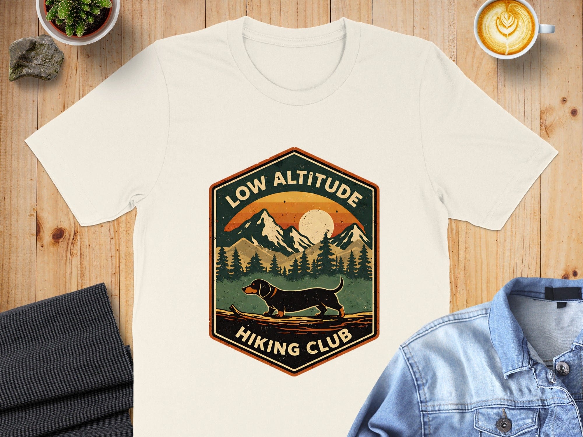 Low Altitude Hiking Club Dachshund T-shirt