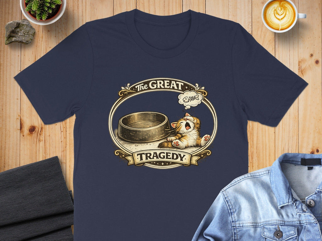 The Great Tragedy Cat Humor Graphic T-Shirt