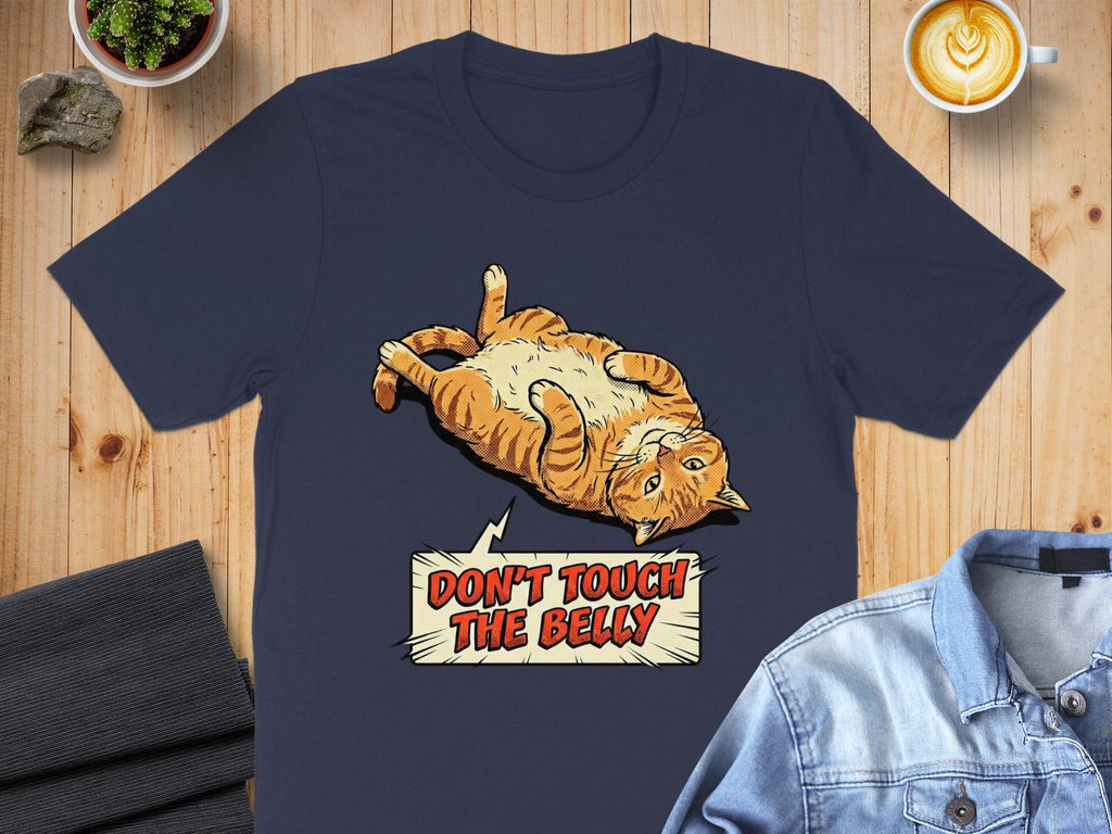 Don't Touch the Belly Cat Graphic T-Shirt