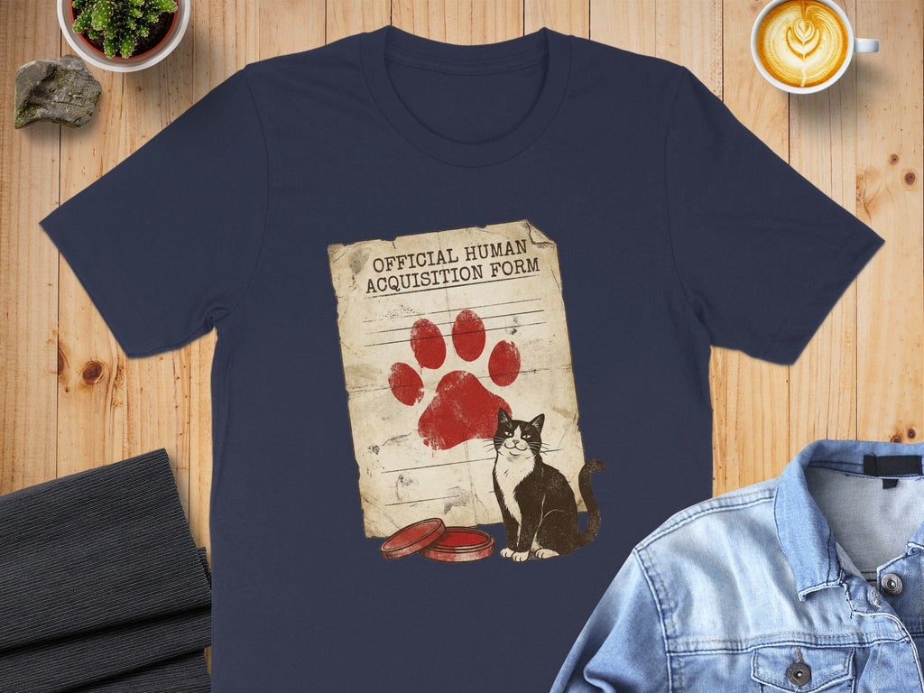 Official Human Acquisition Form Cat Themed Shirt